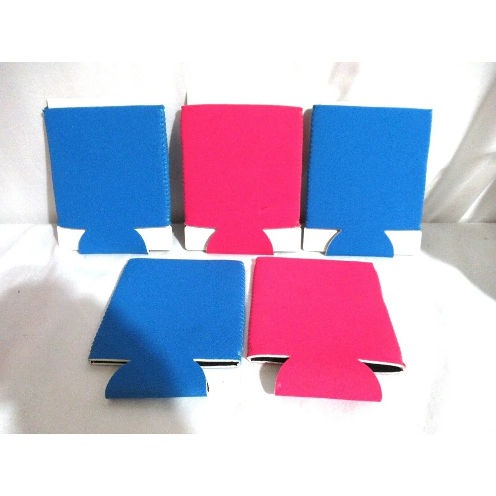 Happy Hour Is The Best Hour Neoprene Koozie Can Coolers Pink & Blue By TMD